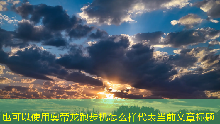 奥帝龙跑步机怎么样